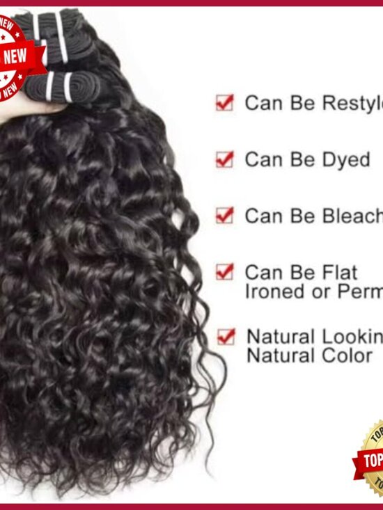 Water Wave Human Hair Bundles 12 14 16 Inch Brazilian Remy Extensions main image 6